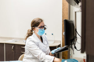 reviewing dental records